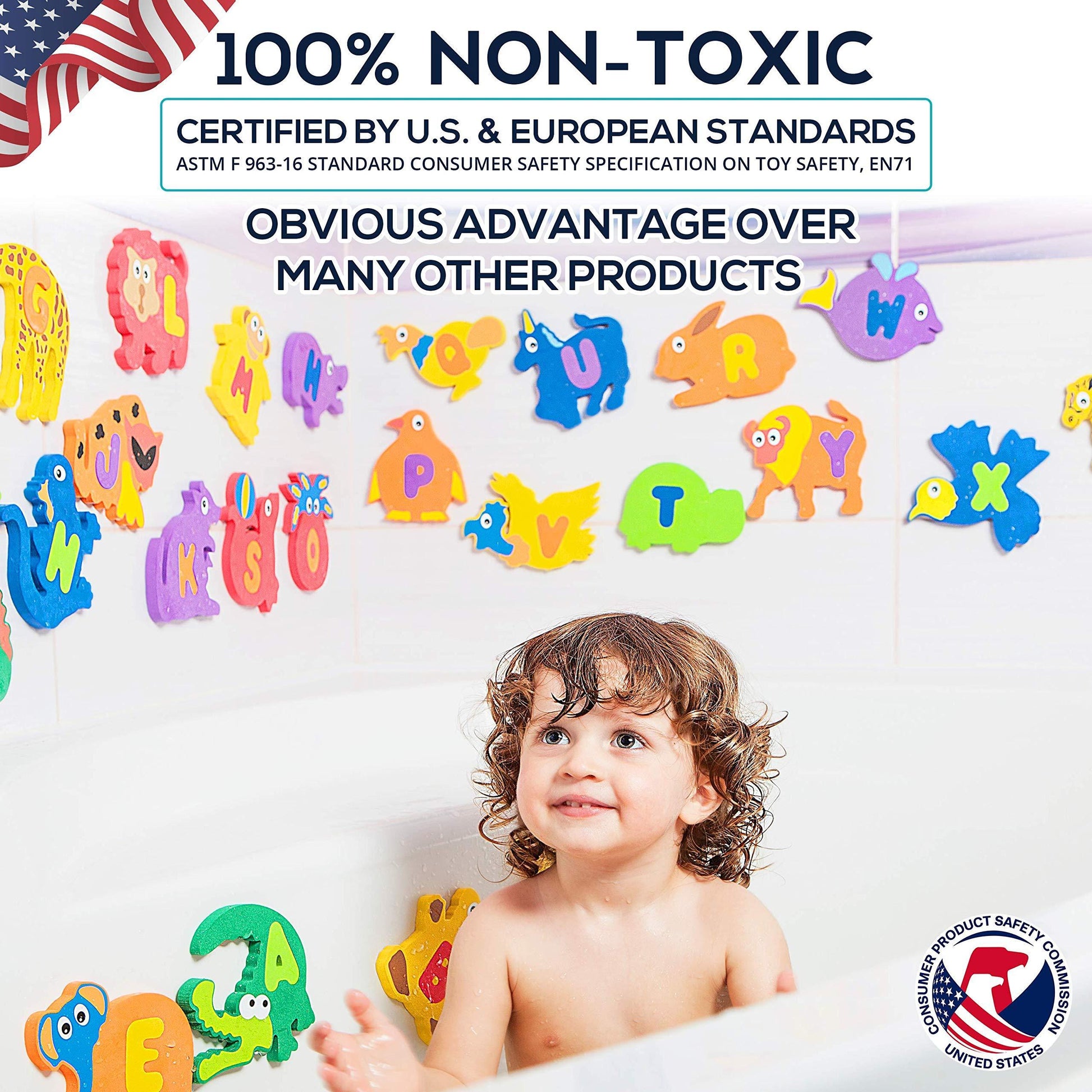 Non-Toxic Foam Bath Letters & Puzzle Set - Little Sprouts & Co. - Bath Time Toys - [product tags]