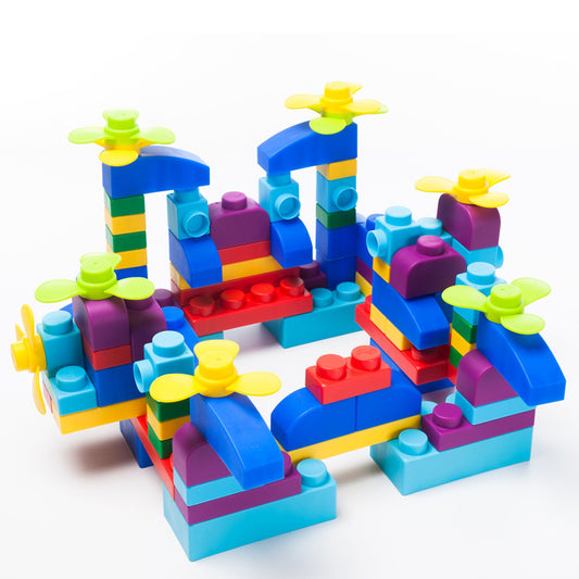 UNiPLAY 80-Piece Plus Soft Building Blocks (Primary) - Little Sprouts & Co. - Educational Toys - [product tags]