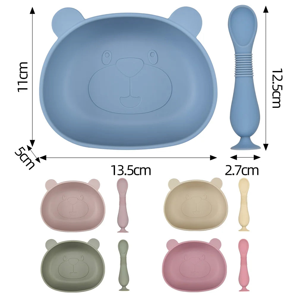 BPA Free Silicone Panda Dishes - Little Sprouts & Co. - Feeding & Care Essentials - [product tags]