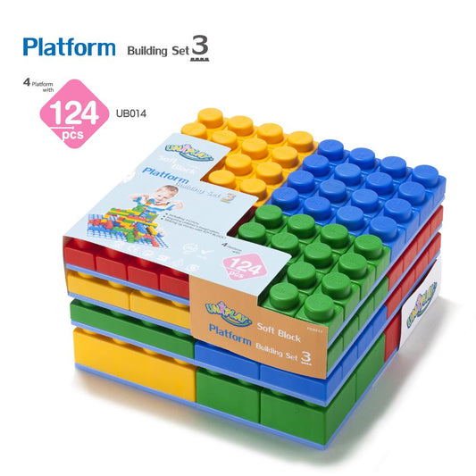 UNiPLAY Platform with 124pcs Soft Building Blocks - Little Sprouts & Co. - Educational Toys - [product tags]