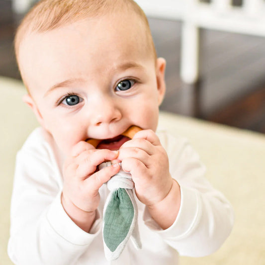 Organic Cotton Teething Ring - Green - Little Sprouts & Co. - Teething & Soothing - [product tags]