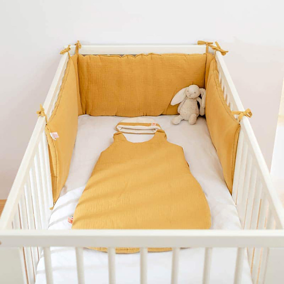 Organic Cotton Cot Bumper - Honey - Little Sprouts & Co. - Bedding Essentials - [product tags]