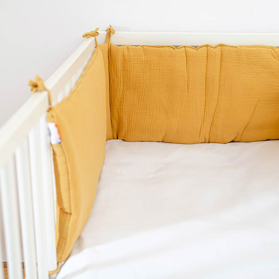 Organic Cotton Cot Bumper - Honey - Little Sprouts & Co. - Bedding Essentials - [product tags]