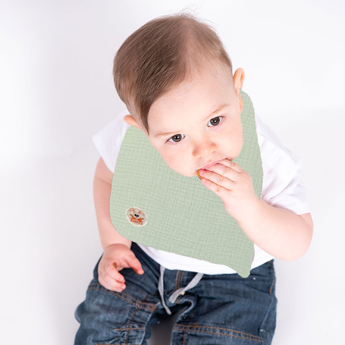 Organic Cotton Bib - Green - Little Sprouts & Co. - Feeding & Care Essentials - [product tags]