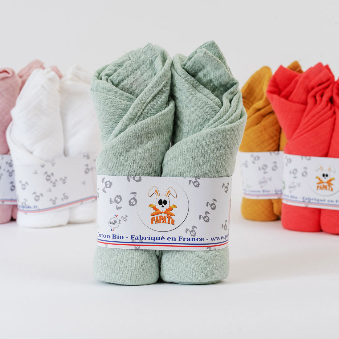 Organic Cotton Swaddles - Green - Little Sprouts & Co. - Bedding Essentials - [product tags]