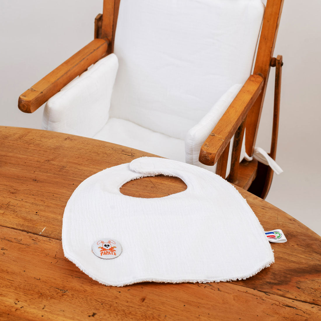 Organic Cotton Bib - White - Little Sprouts & Co. - Feeding & Care Essentials - [product tags]