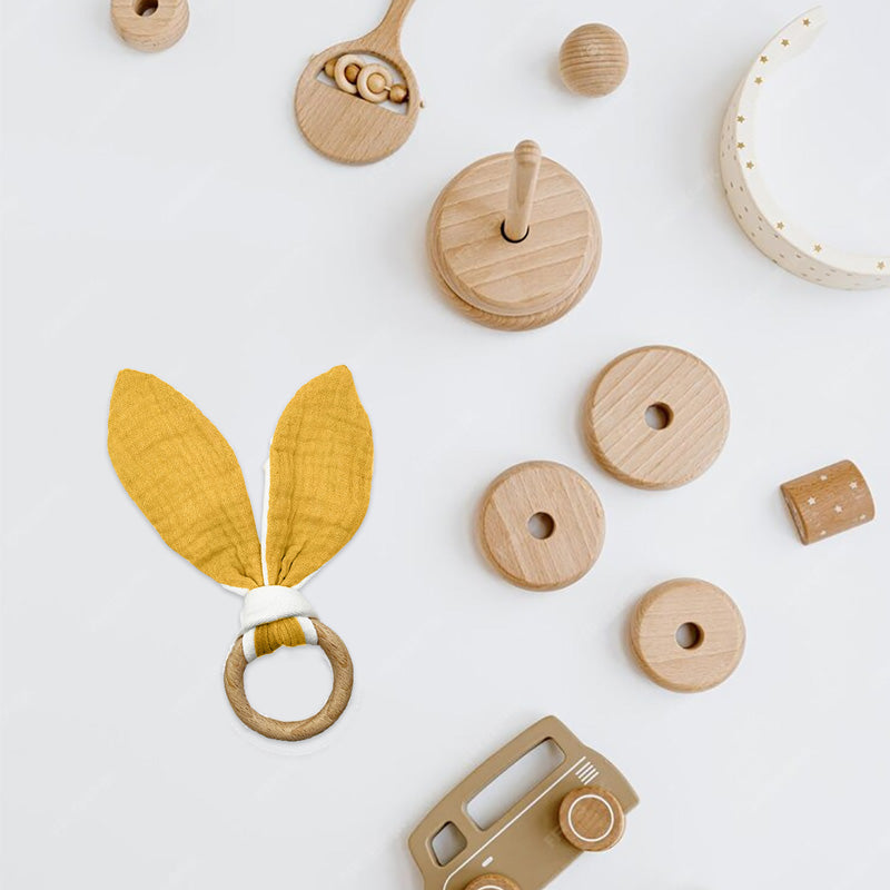 Organic Cotton Teething Ring - Honey - Little Sprouts & Co. - Teething & Soothing - [product tags]